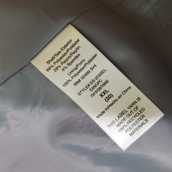 Dove Gray One-button Tropical Blazer XXL - Picture 14 of 15